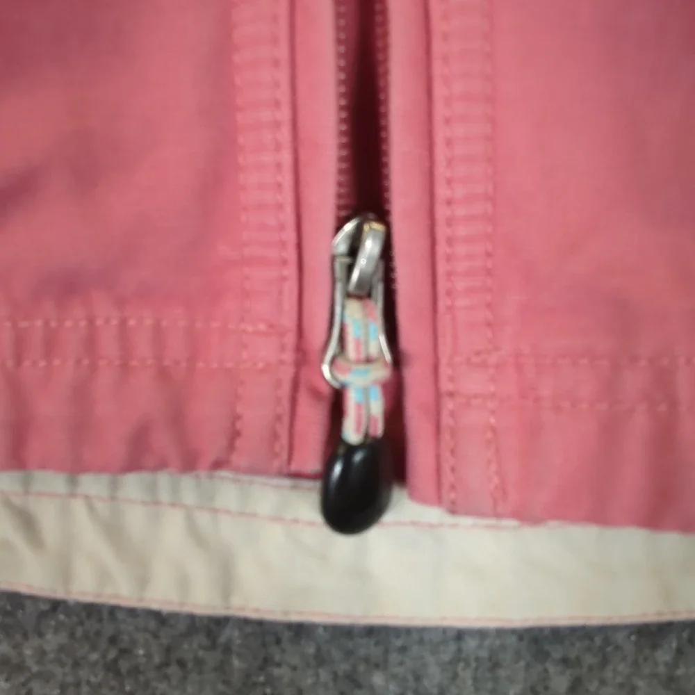 LL Bean Womens Pink Full Zip Cotton Canvas Jacket Small‎ 0AJW9 #2659